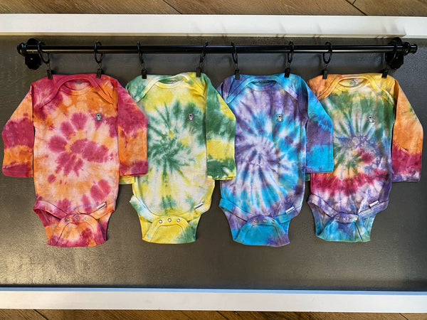 Rainbow Spiral Onesie Set
